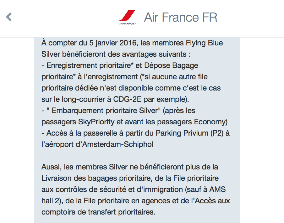 [PROGRAMME DE FIDÉLITÉ] Flying Blue des avantages Silver qui se réduisent à peau de chagrin