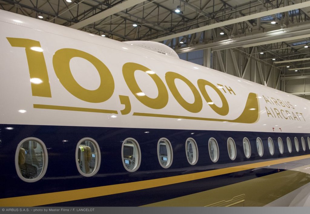 Le 10 000 ème Airbus sera un A350, livré à Singapore Airlines