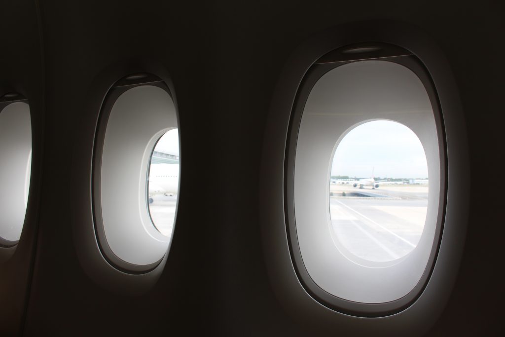 avion, fenêtre, intérieur, airbus