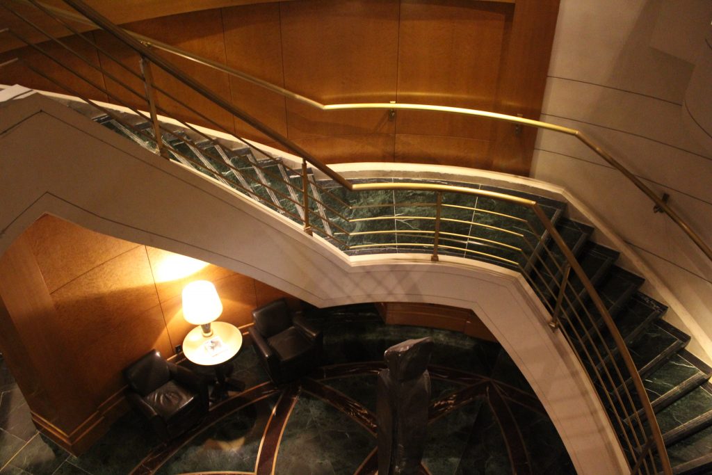 escaliers, intérieur, rampe, bâtiment