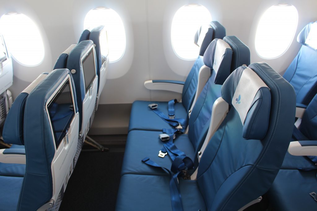 meubles, avion, Cabine d’avion, intérieur, bleu, aviation
