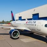 First-Delta-A220-rolls-out-of-paintshop-in-Mirabel