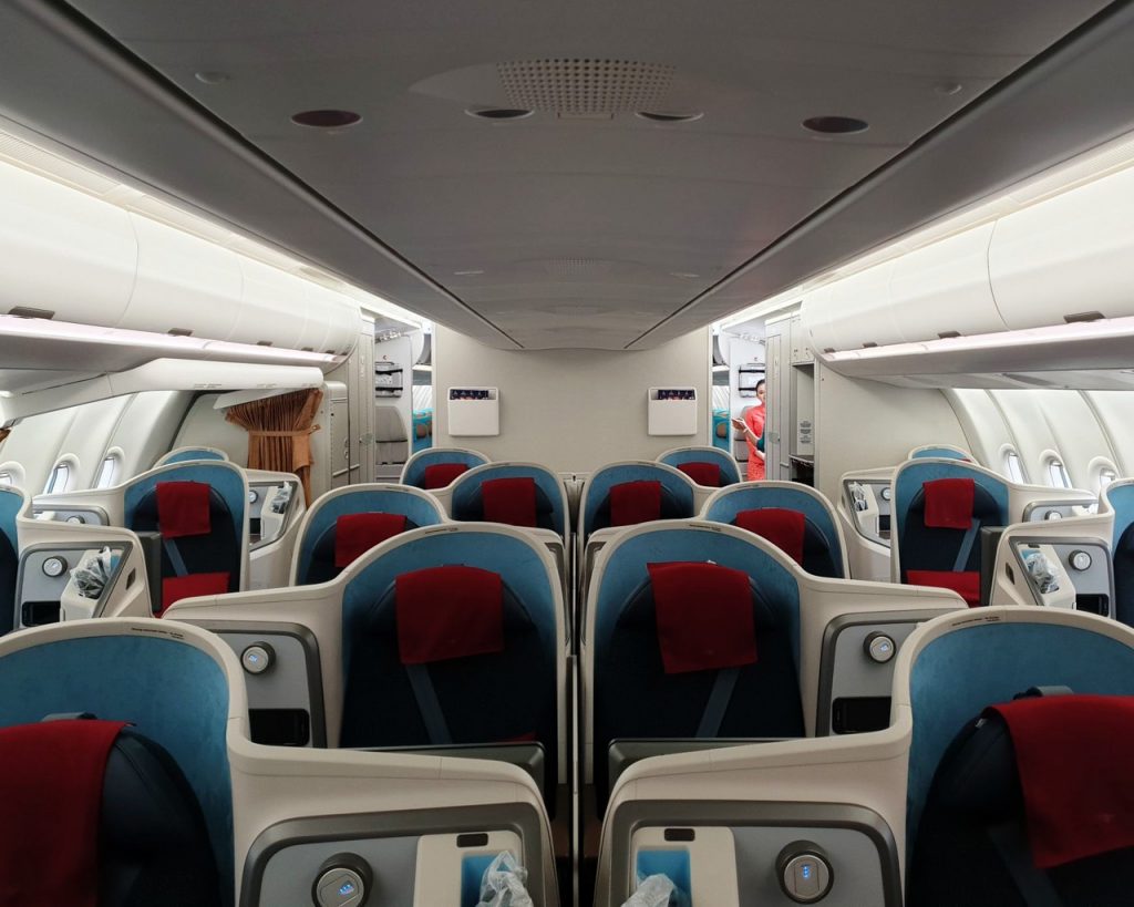 avion, Cabine d’avion, passager, intérieur, train, plafond, airbus