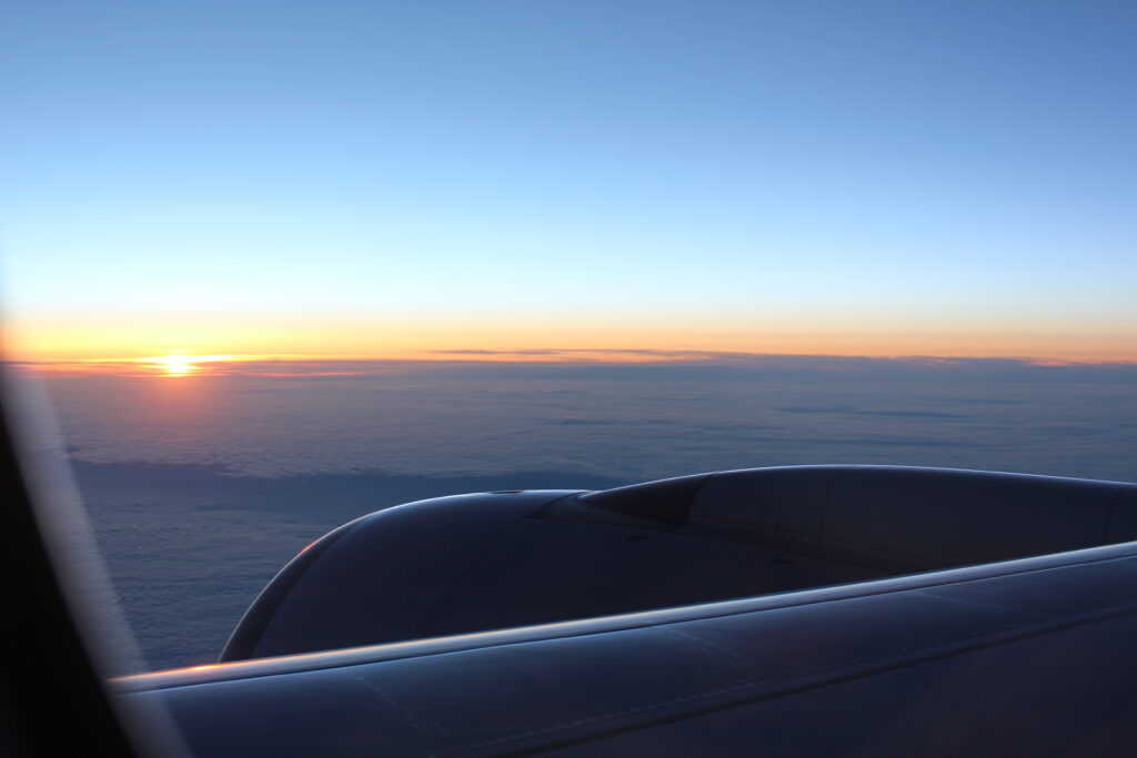 avion, ciel, lever de soleil, coucher de soleil, fenêtre, plein air, horizon, vol