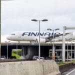 Finnair OH-LXF on runway of  Airport Charles-de-Gaulle, Autoroute A1