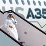 Doha,qatar-january,2018:akbar,Al-baker,,Ceo,Of,Qatar,Airways,Gets,Off,An