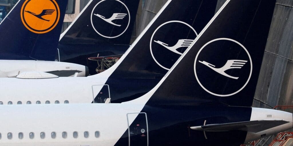 avion, plein air, véhicule, aviation, Lufthansa