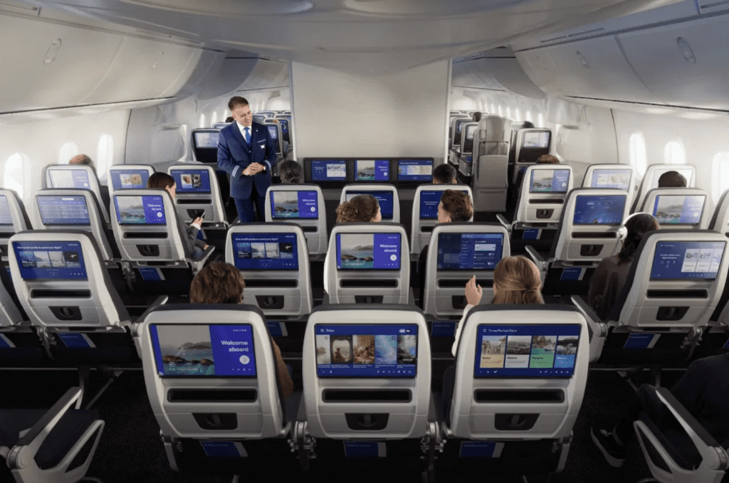 intérieur, personne, Cabine d’avion, plafond, personnes