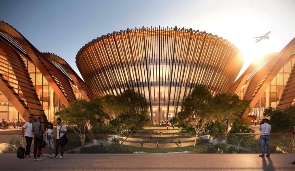 ciel, personne, bâtiment, arbre, plein air, personnes, architecture, nouvel aéroport Bishoftu Ethiopian Airlines