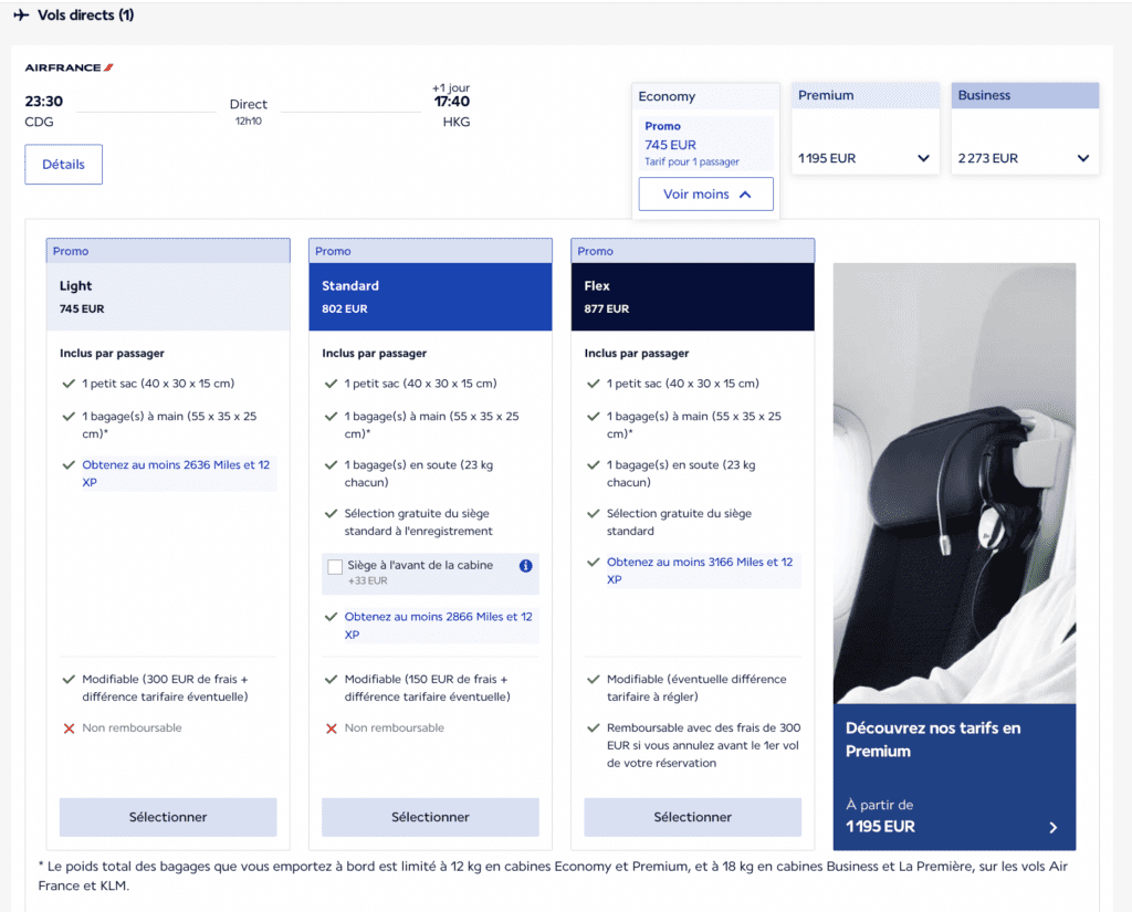 Air France-KLM Flex remboursements flexibilité